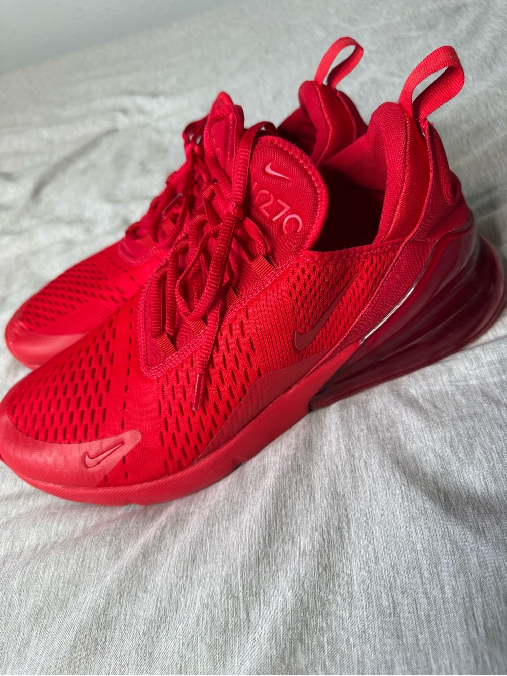 Nike Mens Air Max 270 Bright Red Sneakers